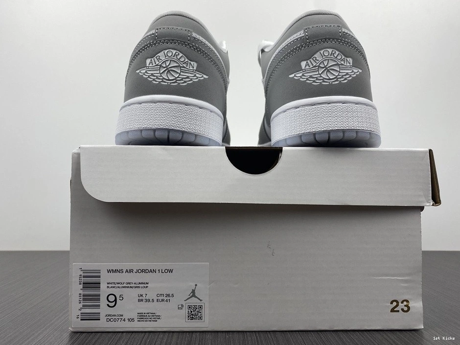1 Jordan Grey Wolf Low (W) - DC0774-105 0831